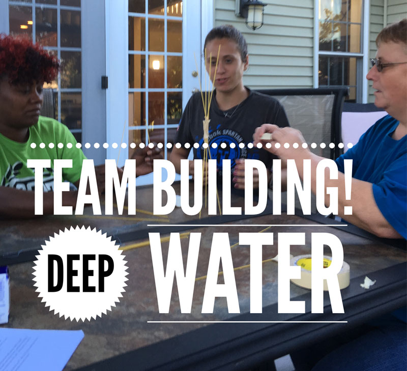 team building exercise with Deep Water Ministries