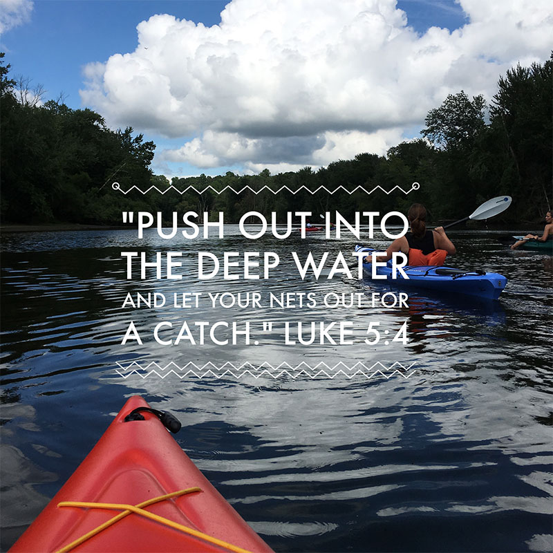 Kayak on the river