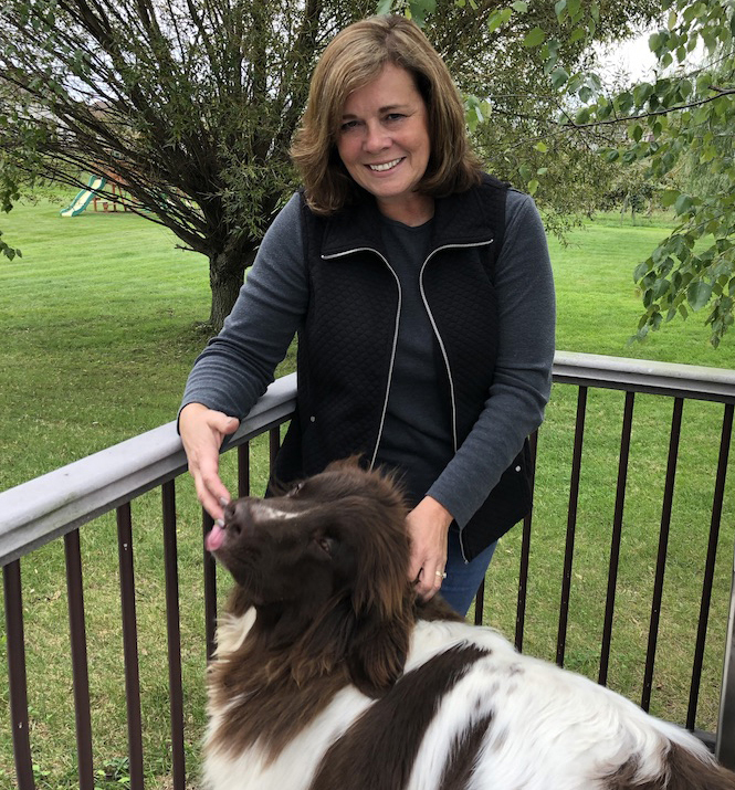 Kathy Craig with her newfoundland dog Henry